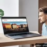 Home 19 AI 추천 시스템의 데이터 수집 방법 - A modern digital workspace scene showing a young Polish user interacting with a personalized e-comme...