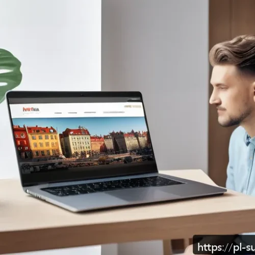 Home 29 AI 추천 시스템의 데이터 수집 방법 - A modern digital workspace scene showing a young Polish user interacting with a personalized e-comme...